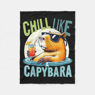 Capybara Holidays - Funny Quote Gift Zen Fashion D Fleece Blanket