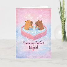 Capybara Hot-Tub Love cute Valentine