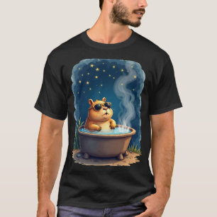 Capybara Hot Tub Relaxation - Chill Night Swim Kaw T-Shirt