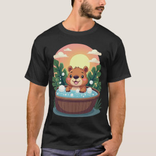 Capybara Hot Tub Relaxation Kawaii TShirt