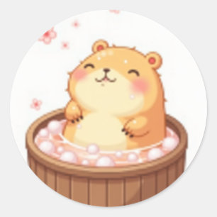 Capybara Hot Tub Relaxation Sticker Capybara Spa D
