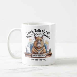 Capybara HR Mug - Funny Office Boundaries Coffee C