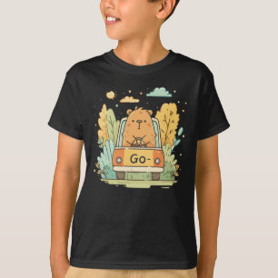 Capybara In A Car – Go! Motivational Cute Animal A T-Shirt