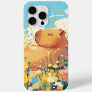 Capybara in a Field of Dreams iPhone 15 Pro Max Case