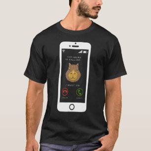 Capybara is calling humourous capibara Rodent Anim T-Shirt