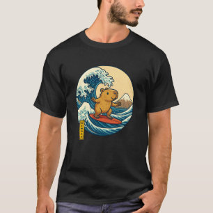 Capybara Japan Surfing Japanese Kanagawa Wave Boys T-Shirt