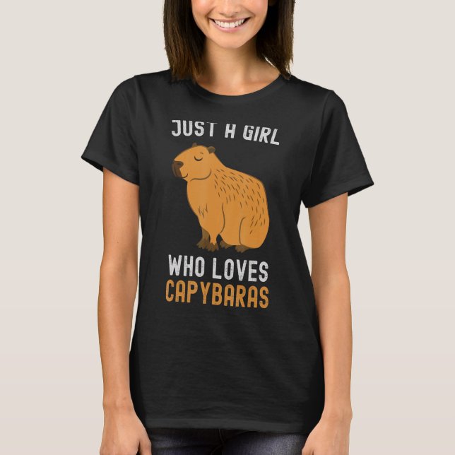 Capybara Just A Girl Who Loves Capybaras For Women T-Shirt (Front)