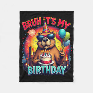 Capybara Kaiju Birthday Party Japan Monster Capyzi Fleece Blanket