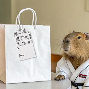 Capybara Karate  Gift Tags