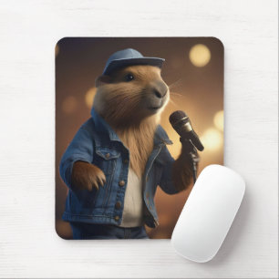 Capybara Keith Country Western Singer, Mouse Pad