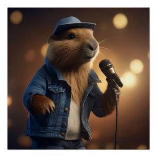 Capybara Keith Country Western Singer,  Poster