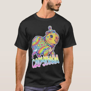 Capybara Kid Core Colorful Art Y2Ktype T-Shirt
