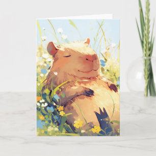 Capybara Lazy Days Card