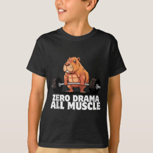 Capybara Lifting Weights Workout Funny Body Builde T-Shirt