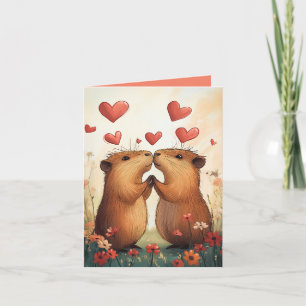 Capybara Love - A Romantic Meadow Moment Invitation