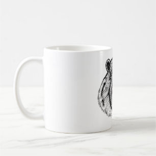 Capybara Love Black & White T-Shirt Coffee Mug
