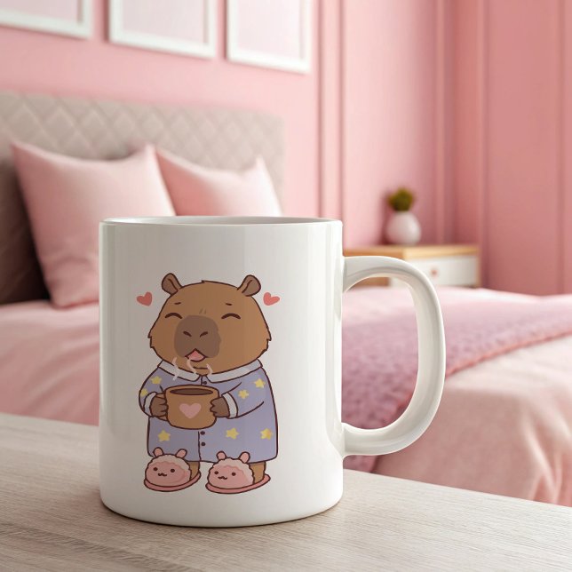 Capybara Loves Coffee Mug | Cute & Funny Animal  (Creator Uploaded)