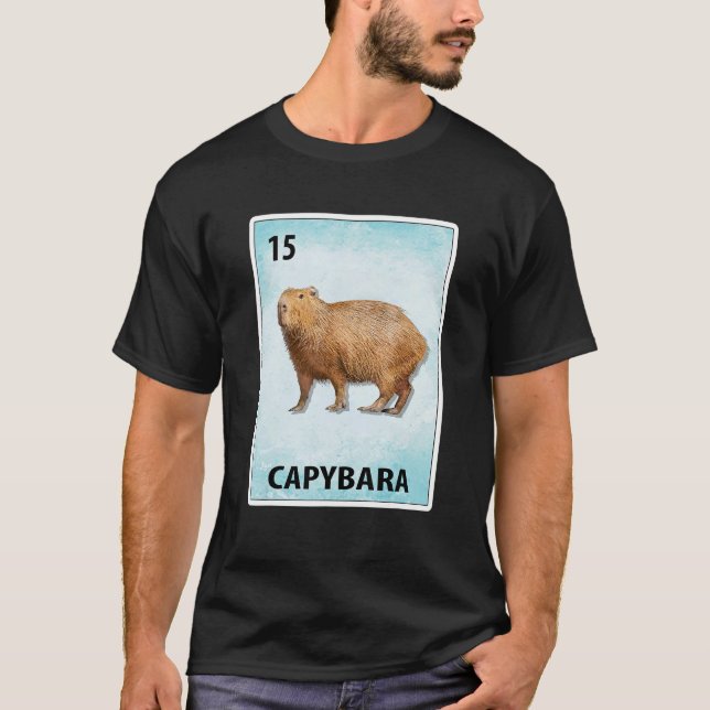 Capybara Mexican Cards T-Shirt (Front)