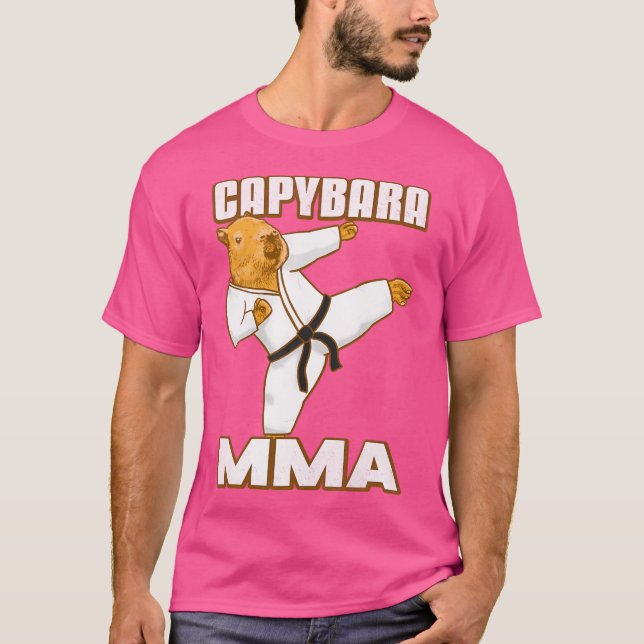 Capybara Mixed Material Arts Mma T-Shirt (Front)