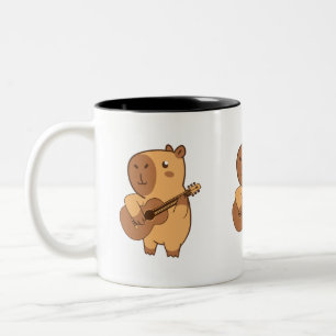 Capybara Music Mug Cute Animal Music Lover