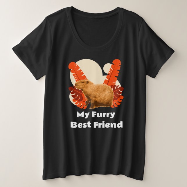 Capybara My Furry Best Friend Plus Size T-Shirt (Design Front)