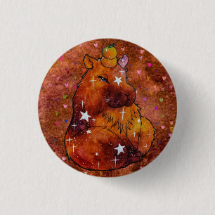 Capybara named Dream 3 Cm Round Badge