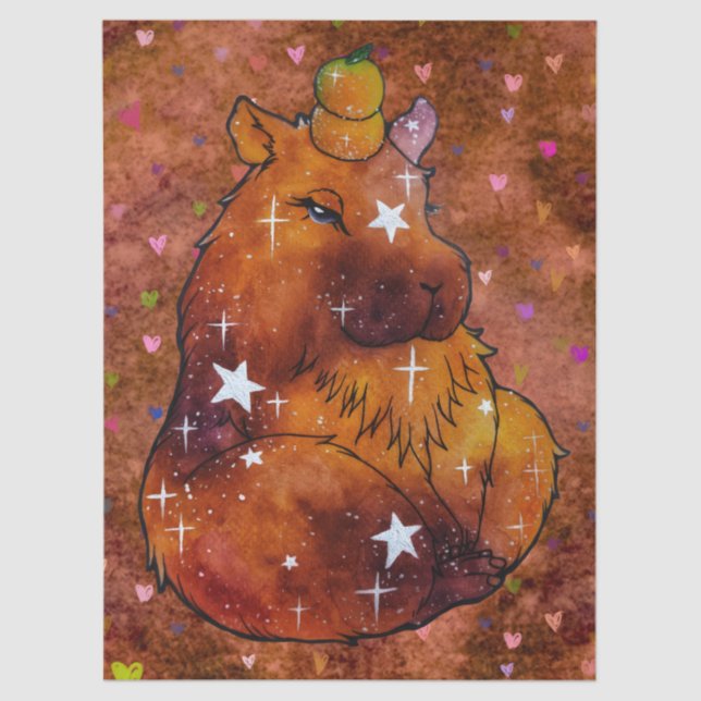 Capybara named Dream Tissue Paper (Front)