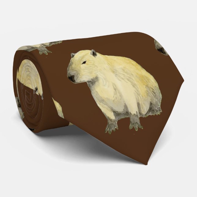 Capybara Neck Tie (Rolled)