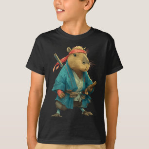 Capybara Ninja Samurai Japan Funny Japanese Graphi T-Shirt