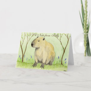 Capybara Note Card