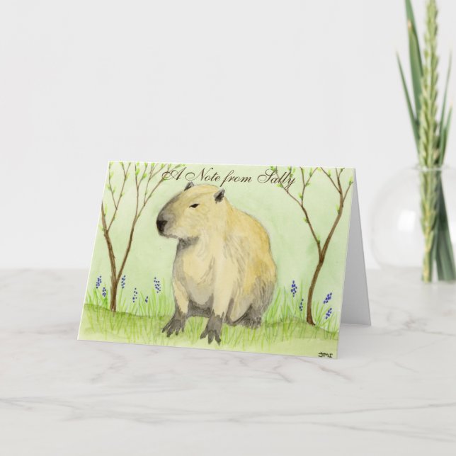 Capybara Note Card (Front)