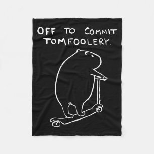Capybara Off To Commit Tomfoolery  Fleece Blanket