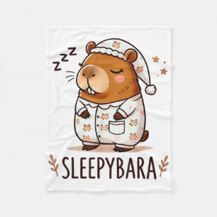 Capybara Official Sleep Pyjamas Nightgown Sleepyba Fleece Blanket