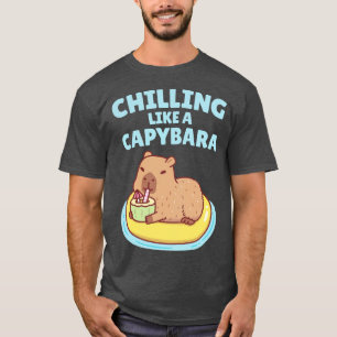 Capybara On A Pool Float g Like A Capybara Funny T-Shirt