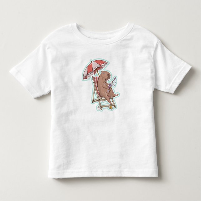 Capybara on holiday toddler T-Shirt (Front)