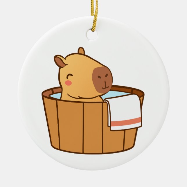 Capybara Ornament | Cute Animal Christmas Tree  (Front)