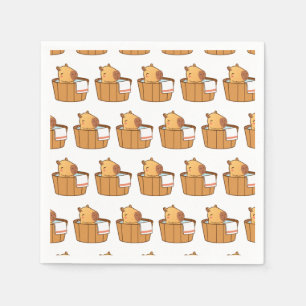 Capybara Party Napkins Cute Animal Birthday