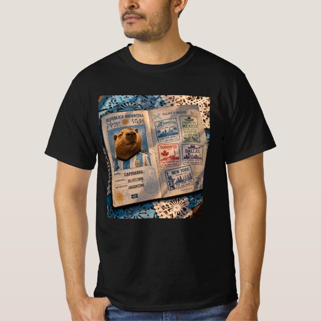 Capybara Passport T-Shirt (Front)