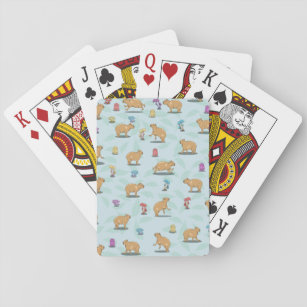 Capybara Pattern Playing Cards