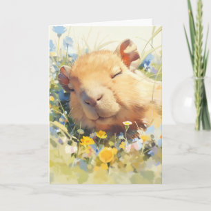 Capybara Peaceful Nap Card