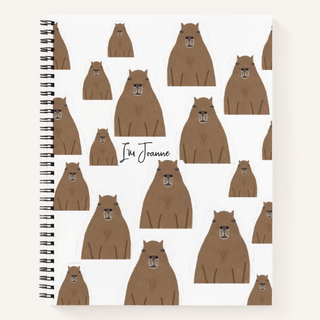 Capybara personalised  notebook (Front)