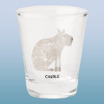 Capybara Personalised Shot Glass<br><div class="desc">A fun capybara design for animal lovers.  Change the name or add your own text to personalise.  Original art by Nic Squirrell.</div>