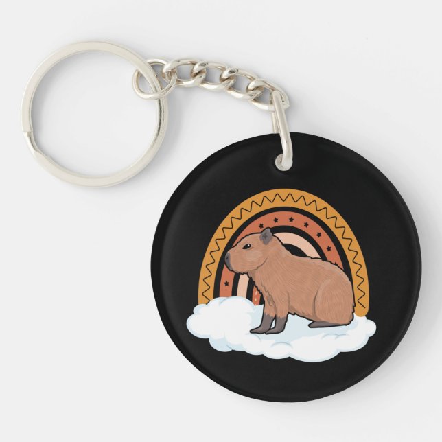 Capybara Pet Animal Key Ring (Front)
