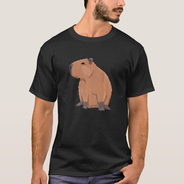 Capybara Pet Cute Animal Capybaras Zoo Rodent Rode T-Shirt (Front)