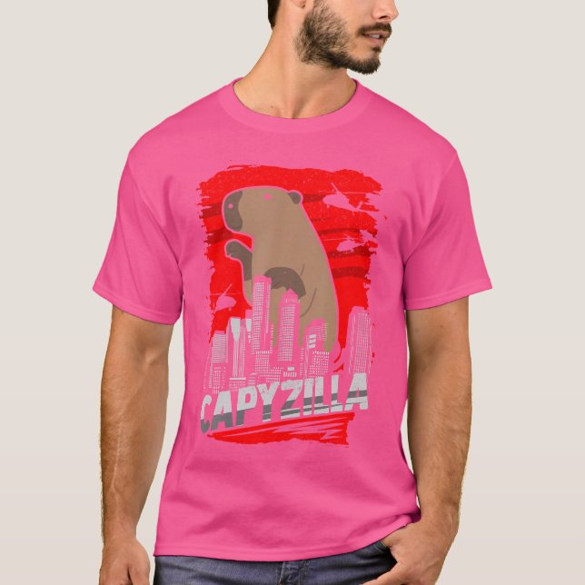 Capybara Pet Rodent Capyzilla T-Shirt (Front)