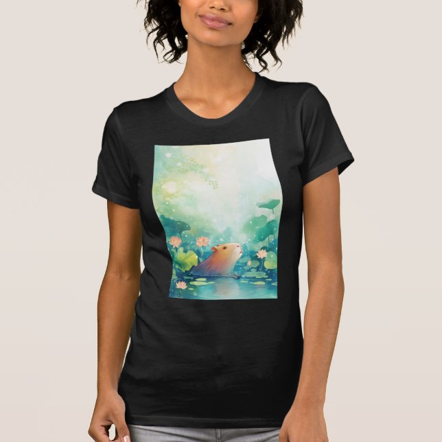 Capybara Pondside Paradise T-Shirt (Front)