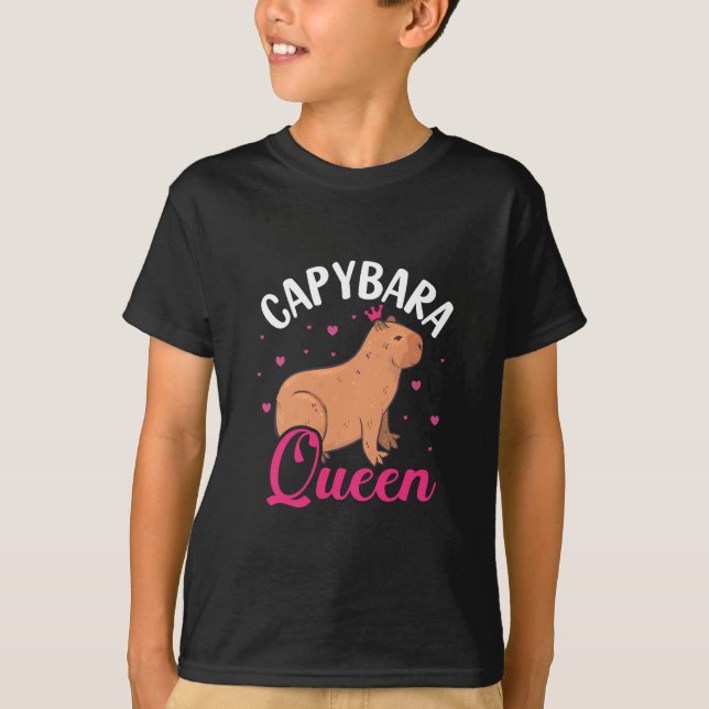 Capybara Queen Capybara Lover T-Shirt (Front)
