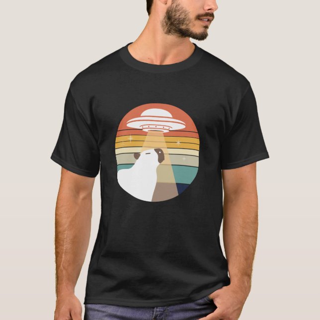 Capybara Rainbow UFO Design T-Shirt (Front)