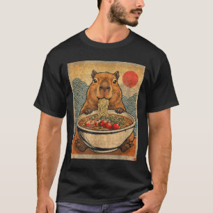 Capybara Ramen Japanese Funny Graphic Kawaii Anime T-Shirt