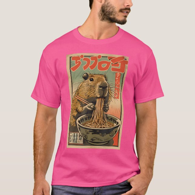 Capybara Ramen Japanese T-Shirt (Front)